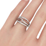 Load image into Gallery viewer, Mom Love Two Tone 14k Silver Plated Zircon Ring
