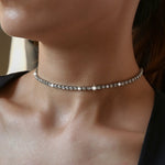 Load image into Gallery viewer, Silver Plated Tennis Chain
