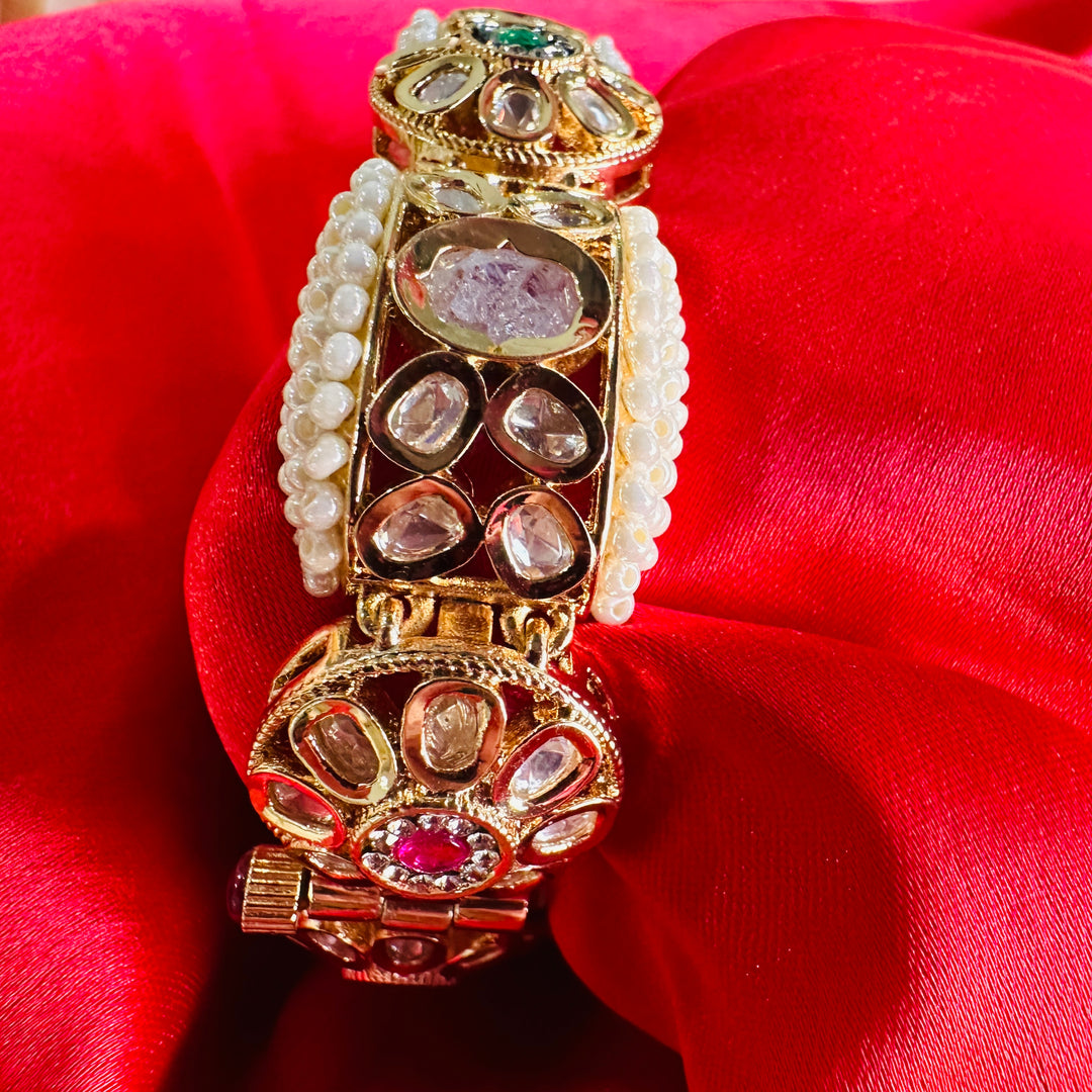 Mehar Polki Piroyee Gajra Bracelet