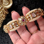 Load image into Gallery viewer, Mehar Polki Piroyee Gajra Bracelet
