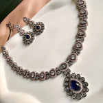 Load image into Gallery viewer, Mia Navy Roseblack Jewellery Set

