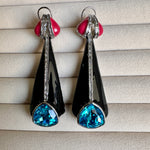 Load image into Gallery viewer, Anaya Black Statement Earrings
