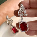 Load image into Gallery viewer, Art Deco Ruby Earrings
