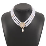 Load image into Gallery viewer, Aarya Gold Plated Multi Layer Pearl jewellery Set
