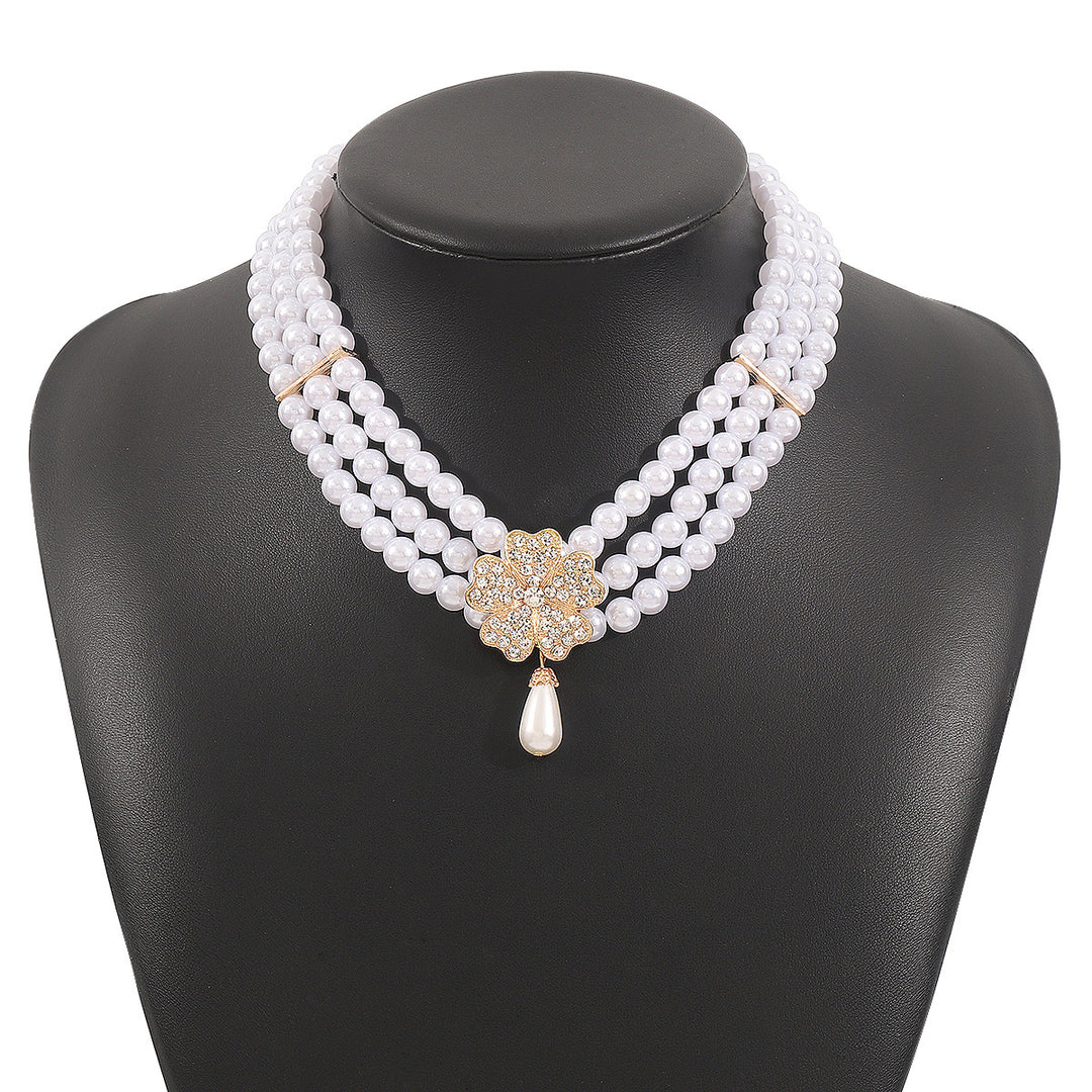 Aarya Gold Plated Multi Layer Pearl jewellery Set