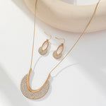 Load image into Gallery viewer, Amelia Retro Matte Gold Finish Jewellery Set
