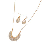 Load image into Gallery viewer, Amelia Retro Matte Gold Finish Jewellery Set
