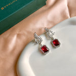 Load image into Gallery viewer, Art Deco Ruby Earrings
