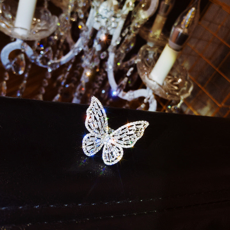 Classic Butterfly Zircon Adjustable Ring