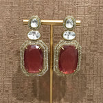 Load image into Gallery viewer, Ahana Red Doublet Earrings
