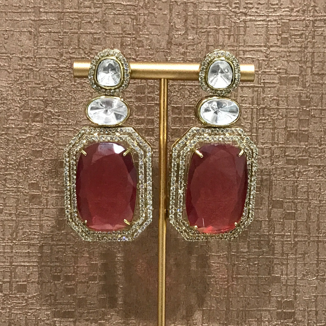 Ahana Red Doublet Earrings