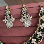 Load image into Gallery viewer, Kavya Green Jewellery Set
