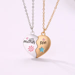 Load image into Gallery viewer, Mother Son Eternal Bond Magnetic Heart Shape Pendant Chain
