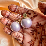 Load image into Gallery viewer, 20 mm Lavender Luxury Pearl Ball Earrings (Small Size)
