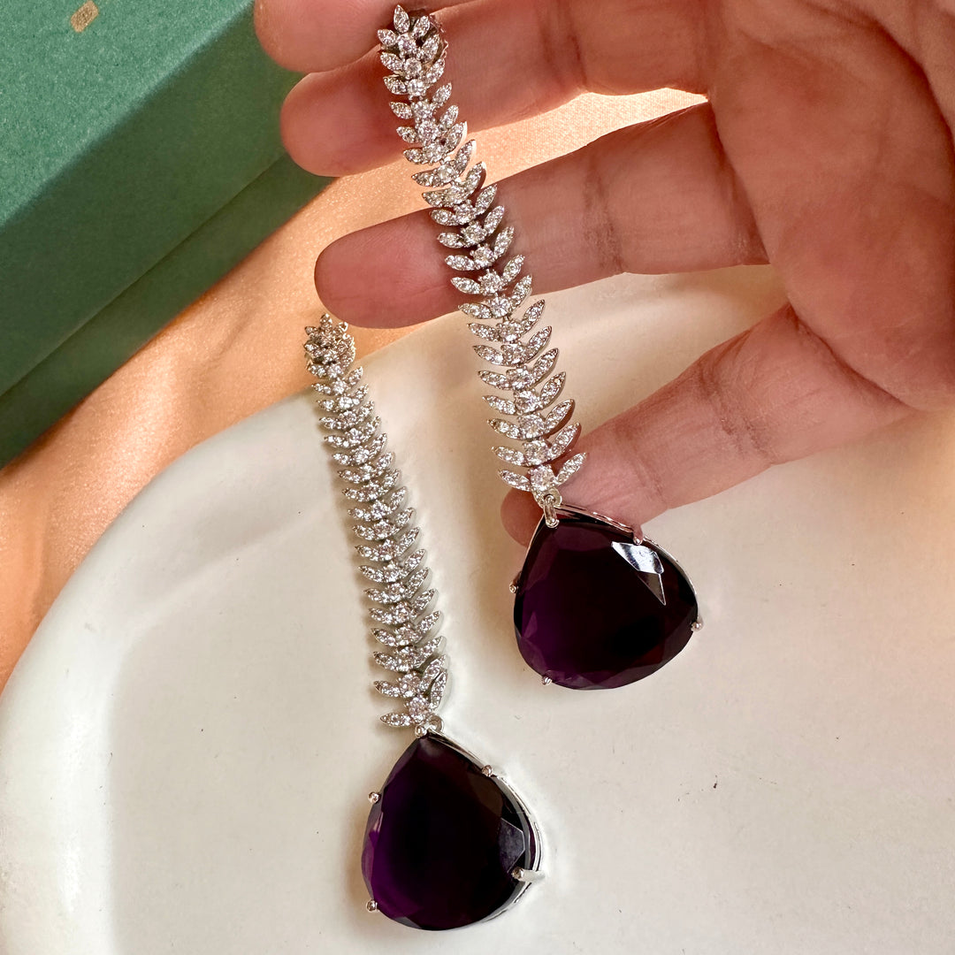 Anamika Purple Earrings