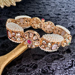 Load image into Gallery viewer, Mehar Polki Piroyee Gajra Bracelet
