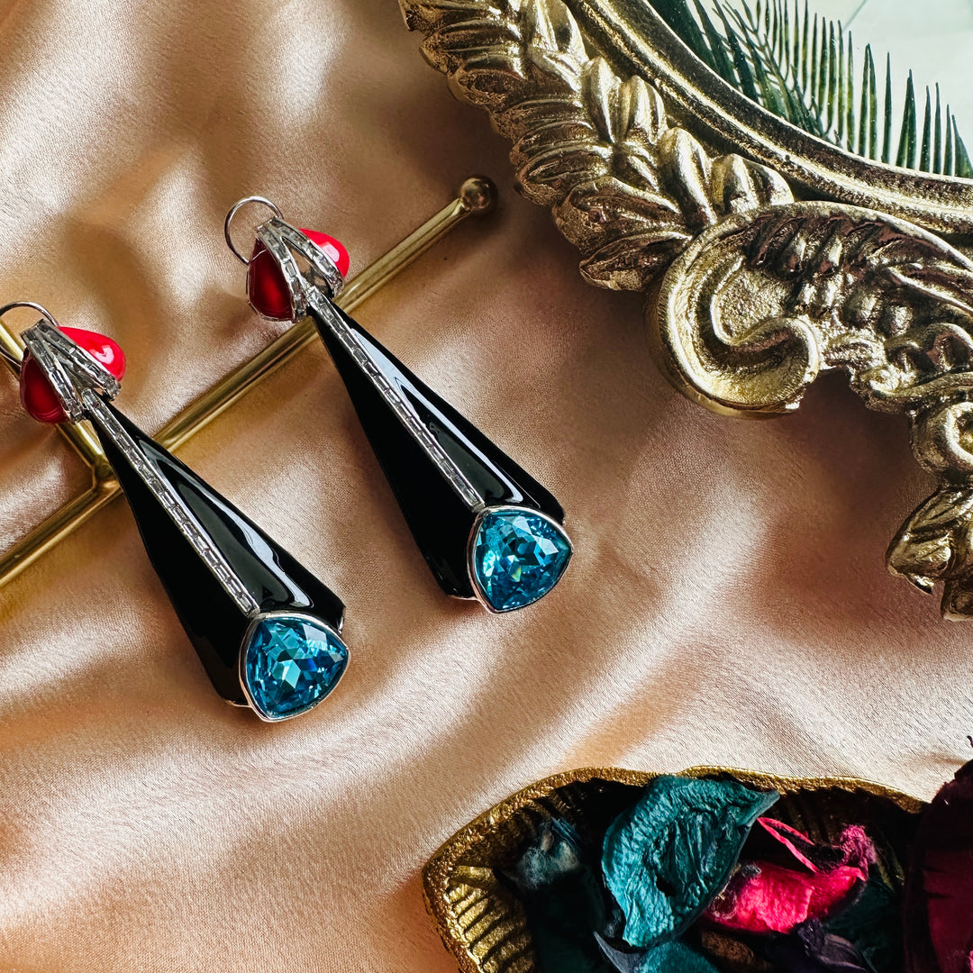 Anaya Black Statement Earrings