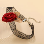 Load image into Gallery viewer, Retro Rose Flower Lace Fusion Choker
