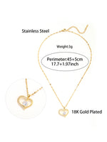 Load image into Gallery viewer, Dior Heart Shape Waterproof 18k Gold Plated Zircon Chain
