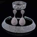 Load image into Gallery viewer, yaana Glam Ad Stone Silver Finish Jewellery Set
