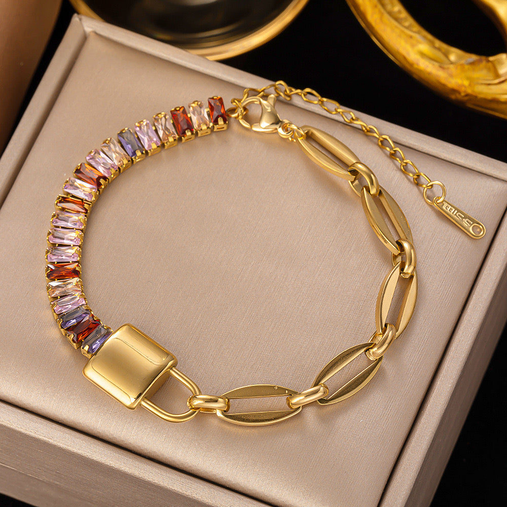 Clara Multicolor Waterproof 18k Gold Plated Bracelet