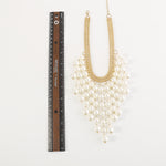 Load image into Gallery viewer, Olivia Gold Pearl Statement Necklace
