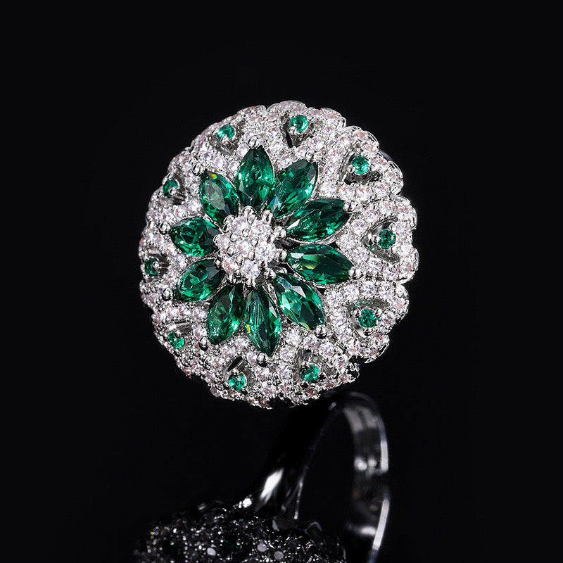 Eliana Royal Emerald Adjustable Ring