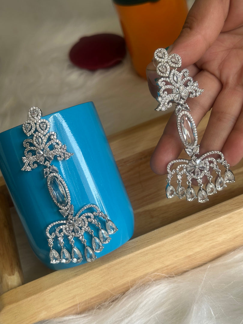 Nora Silver Chandelier Earrings